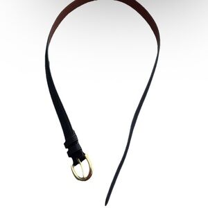 Vintage Coach Glovetanned Black Leather Belt Brass Buckle 8400 Medium